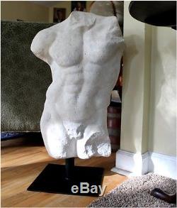 Nude Michelangelo Style Roman Art Figure Statue Sculpture Faux Marble Stone