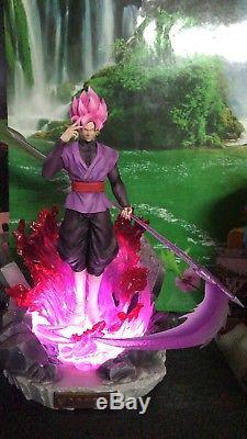 OI Studios Dragonball Z Super Saiyan Rose Goku Black Resin Statue Figure LED NEW