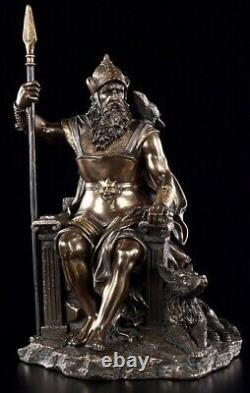 Odin Figure Fantasy Nordic Mythology Decor Statue Bronzed