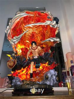 One Piece PortgasD Ace Resin Figure Model Statue Art Realm Studio Led Light