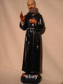 Padre Pio Padre Monk 50 cm Polyresin Figurine Statue Saint Figure NEW