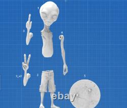 Paul the Alien Garage Kit Figure Collectible Statue Handmade Gift Figurin