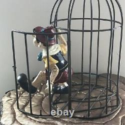 Pinocchio in Metal bird cage Resin Statue Figure