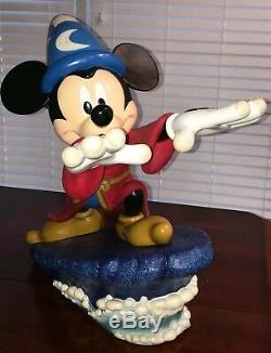 Rare Disney Figure Mickey Mouse Sorcerer Apprentice Resin Statue Figurine