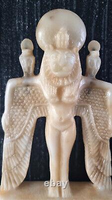 Rare Winged Sekhmet Figure Statue, Egypt Replica Treasures With Certificate