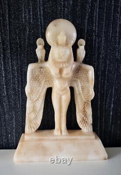 Rare Winged Sekhmet Figure Statue, Egypt Replica Treasures With Certificate