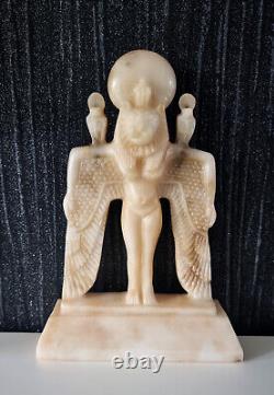 Rare Winged Sekhmet Figure Statue, Egypt Replica Treasures With Certificate