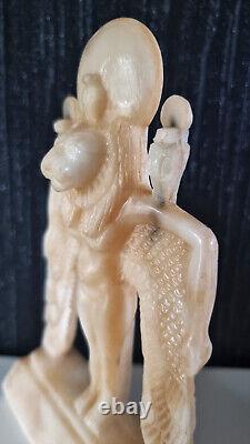 Rare Winged Sekhmet Figure Statue, Egypt Replica Treasures With Certificate