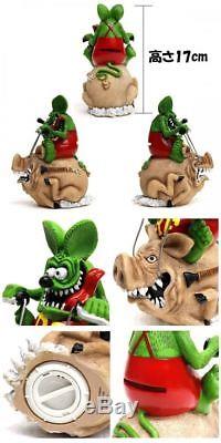 Rat Fink Hog Riding Coin Bank Statue figure Ed Roth Japan Free Shipping NEW