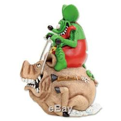Rat Fink Hog Riding Coin Bank Statue figure Ed Roth NEW JAPAN