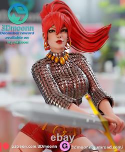 Red Sonja Statue 3DMOON 8K 3D Printed Resin 10cm to 35cm
