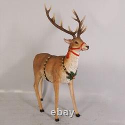 Reindeer for Sleigh Statue Christmas Figure Seasonal Holiday Prop Lifesize Model