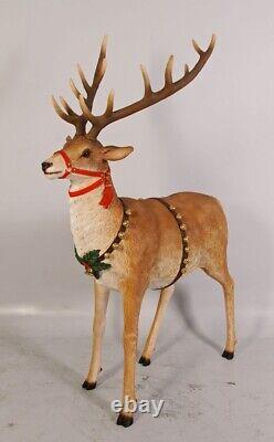 Reindeer for Sleigh Statue Christmas Figure Seasonal Holiday Prop Lifesize Model