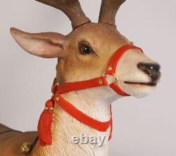 Reindeer for Sleigh Statue Christmas Figure Seasonal Holiday Prop Lifesize Model
