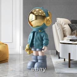 Resin Astronaut Standing Figure Statue Floor Decoration for Room Shelf Desk