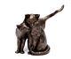 Resin Figure Cat Couple Made Of With Bronzepulver Statue Art Sculpture Large