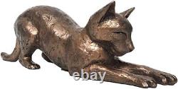 Resin Figure Cat Couple Made Of With Bronzepulver Statue Art Sculpture Large