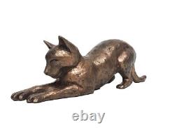 Resin Figure Cat Couple Made Of With Bronzepulver Statue Art Sculpture Large