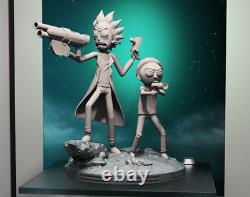 Rick & Morty Fight Scene Garage Kit Figure Collectible Statue Handmade Fan Gift