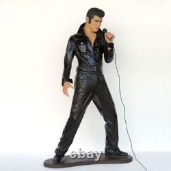 Rock'n'Roll Singer Statue Elvis Figure with Microphone 6ft Famous Lifesize Model