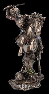 Samurai Figure Warrior on Rising Horse Veronese Decorations Statue