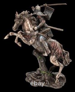 Samurai Figure Warrior on Rising Horse Veronese Decorations Statue