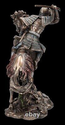 Samurai Figure Warrior on Rising Horse Veronese Decorations Statue