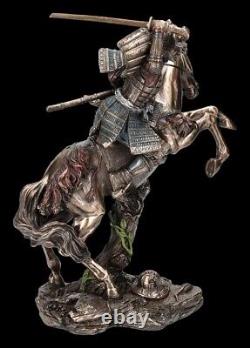 Samurai Figure Warrior on Rising Horse Veronese Decorations Statue