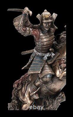 Samurai Figure Warrior on Rising Horse Veronese Decorations Statue