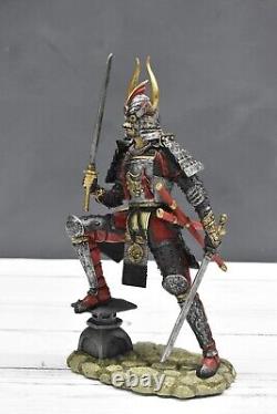 Samurai Oda Nobunaga Figure, Japanese Samurai Warrior Statue, Samurai with swords