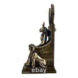 Sekhmet Sitting on Throne Ancient Egyptian Goddess of Healing Cold Cast Bronze