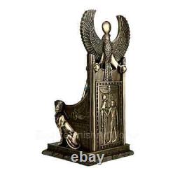 Sekhmet Sitting on Throne Ancient Egyptian Goddess of Healing Cold Cast Bronze
