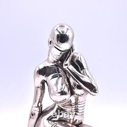 Sexy Robot statue figure inspired Hajime Sorayama, robot art. Handmade