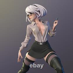 Sexy Teacher Unpainted Resin Scale Model TTRPG Figure Nude