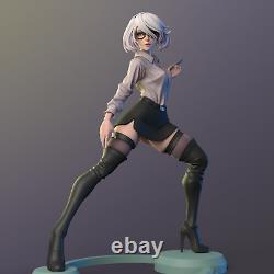 Sexy Teacher Unpainted Resin Scale Model TTRPG Figure Nude