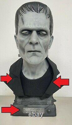 Sideshow 11 Scale Frankenstein Silver Scree Life Size Bust Statue Figure Sample