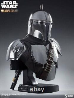 Sideshow Star Wars The Mandalorian Figure Life-Size Bust Din Djarin 86 cm Statue