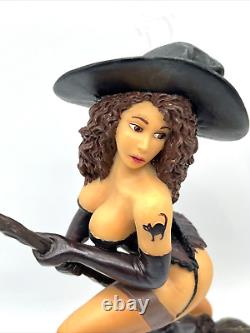 Simon Laurens Sexy Witch Resin Figure Statue 10 Tall Signed