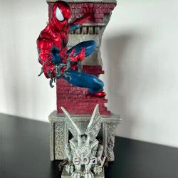 Spiderman 3 Peter Parker X Venom Tobey Maguire 28cm Scene Model Statue Figurine