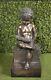Statue Boy Reading Figure Outdoor Angel Aged Bronze Effect 2 FT Garden 60cm