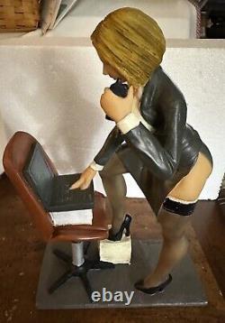 Super Sexy Office Worker All Work & No Play Resin Figure with Stockings 11 New