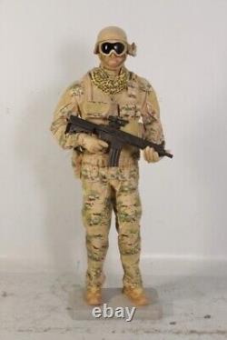 Tactical Soldier Statue Realistic Modern Figure Lifelike Lifesize Model Sand