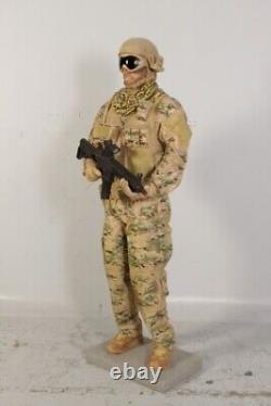 Tactical Soldier Statue Realistic Modern Figure Lifelike Lifesize Model Sand