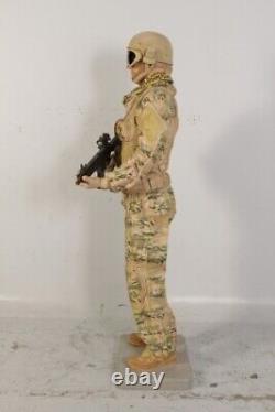 Tactical Soldier Statue Realistic Modern Figure Lifelike Lifesize Model Sand