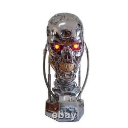 Terminator Arnold T2 T800 11 Endoskeleton Skull Bust Statue Resin LED Eyes NEW