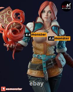 Triss Merigold Resin Figure Kit Statue The Witcher Diorama Need Painting 30cm