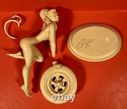 UNPAINTED! VERY RARE NEW 2000 Devil Wheel Girl by Coop 9 Resin Art Statue