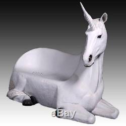 Unicorn Garden/indoor 2 Seater Bench Resin Animal Life Size Figure Statue