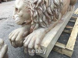 Unique Huge Pair of Impressive Canova's Marble Lions Original Master moulds