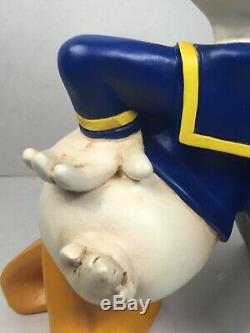 VTG 1980s Large Tall Disney Donald Duck Suitcase Resin Art Artwork Statue Figure